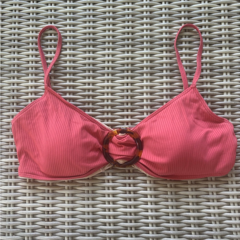 Summersalt The Ribbed Wunderlust Bikini Top size 10 beach vacation boho resort‎